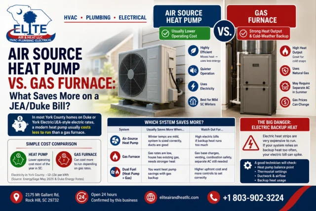 Air source heat pump vs. gas furnace