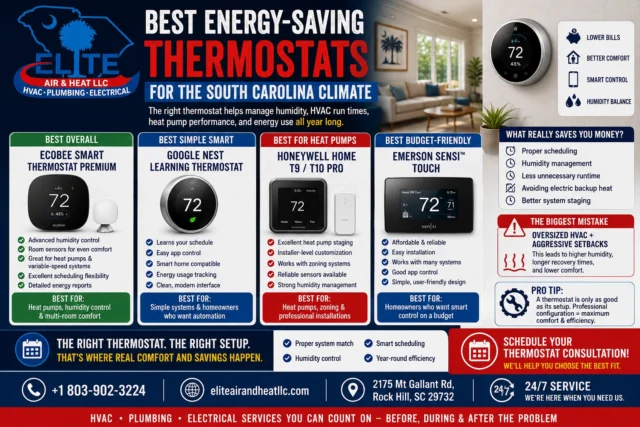 Best Energy-Saving Thermostats for the South Carolina Climate