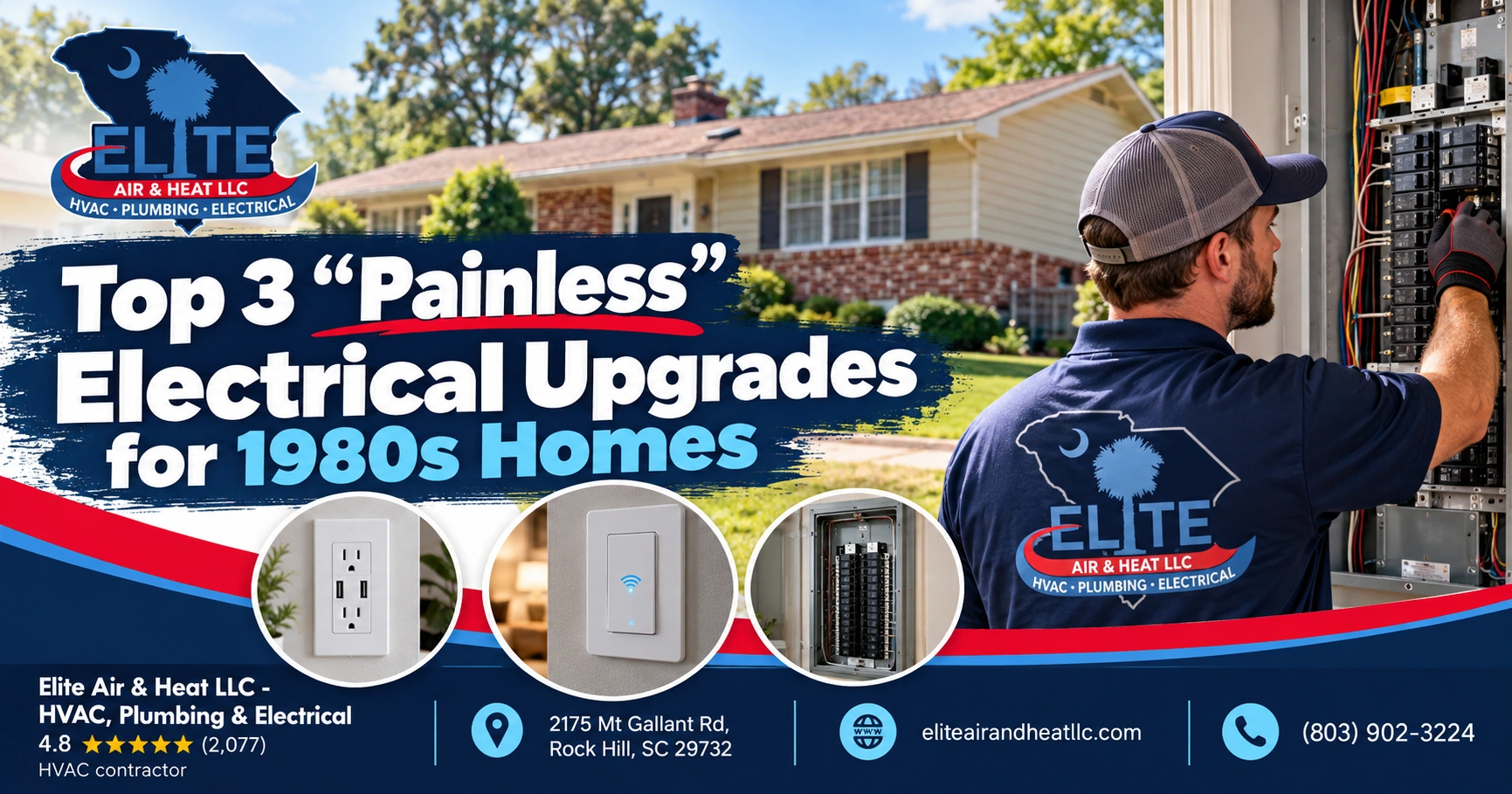 Top 3 “Painless” Electrical Upgrades for 1980s Homes