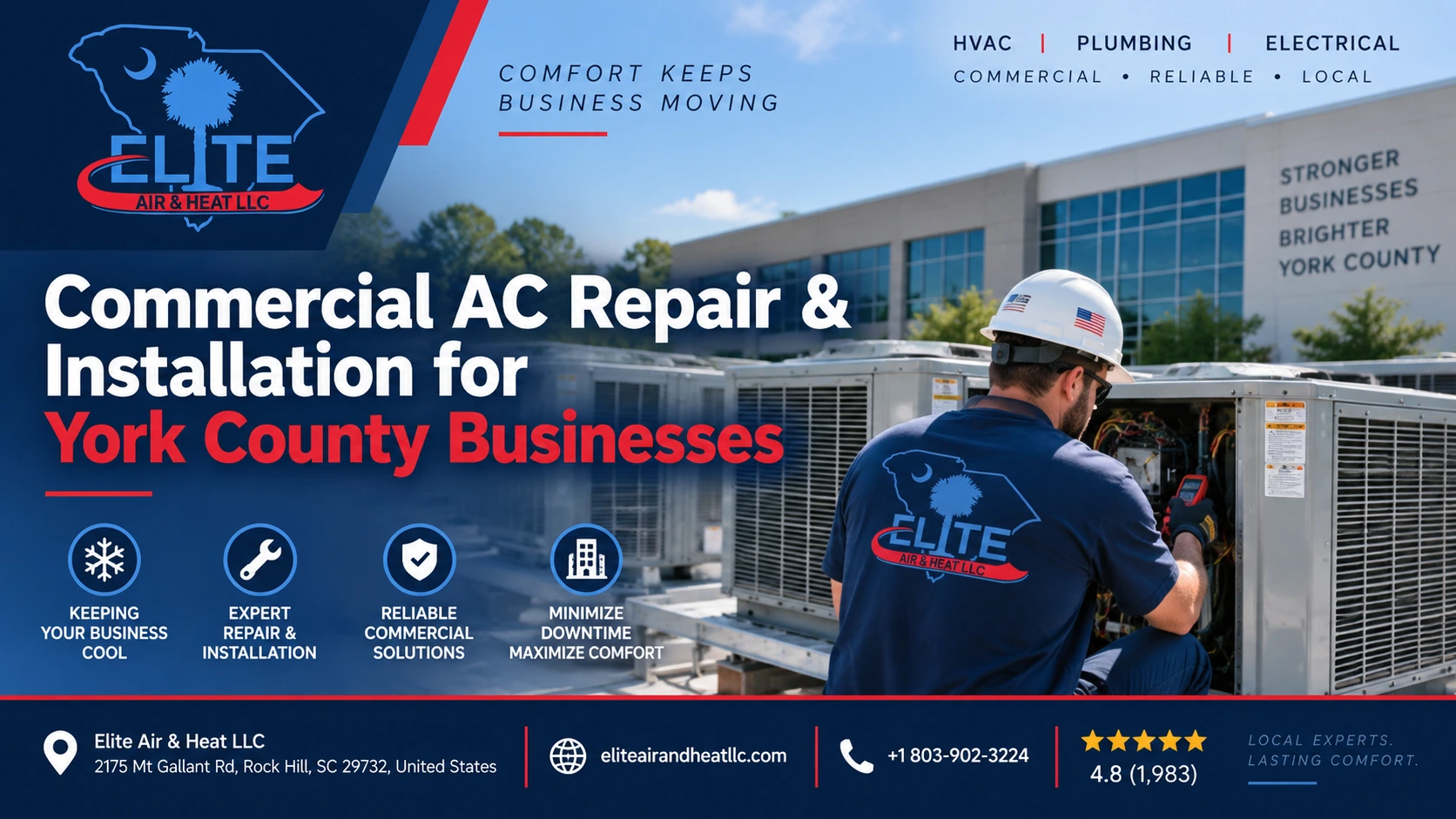 Commercial AC Repair & Installation for York County Businesses