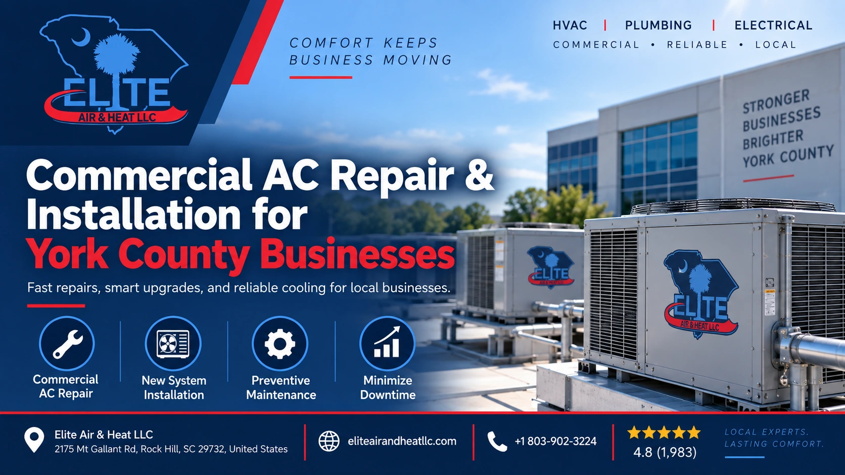 Commercial AC Repair & Installation for York County Businesses