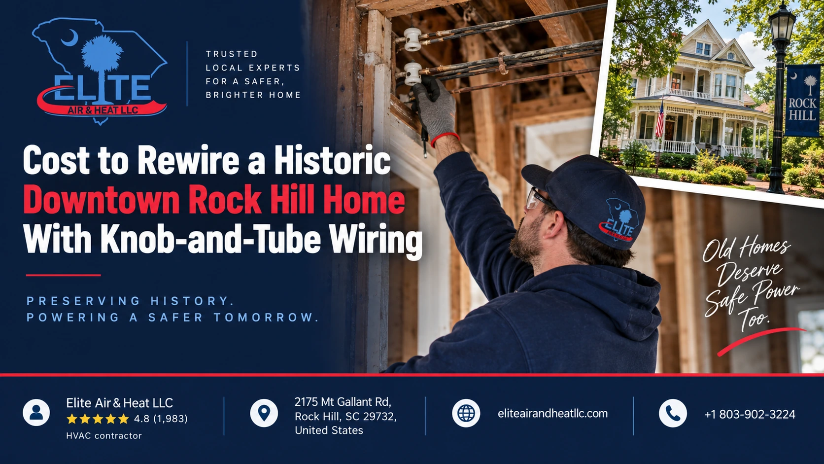 Cost to Rewire a Historic Downtown Rock Hill Home With Knob-and-Tube Wiring