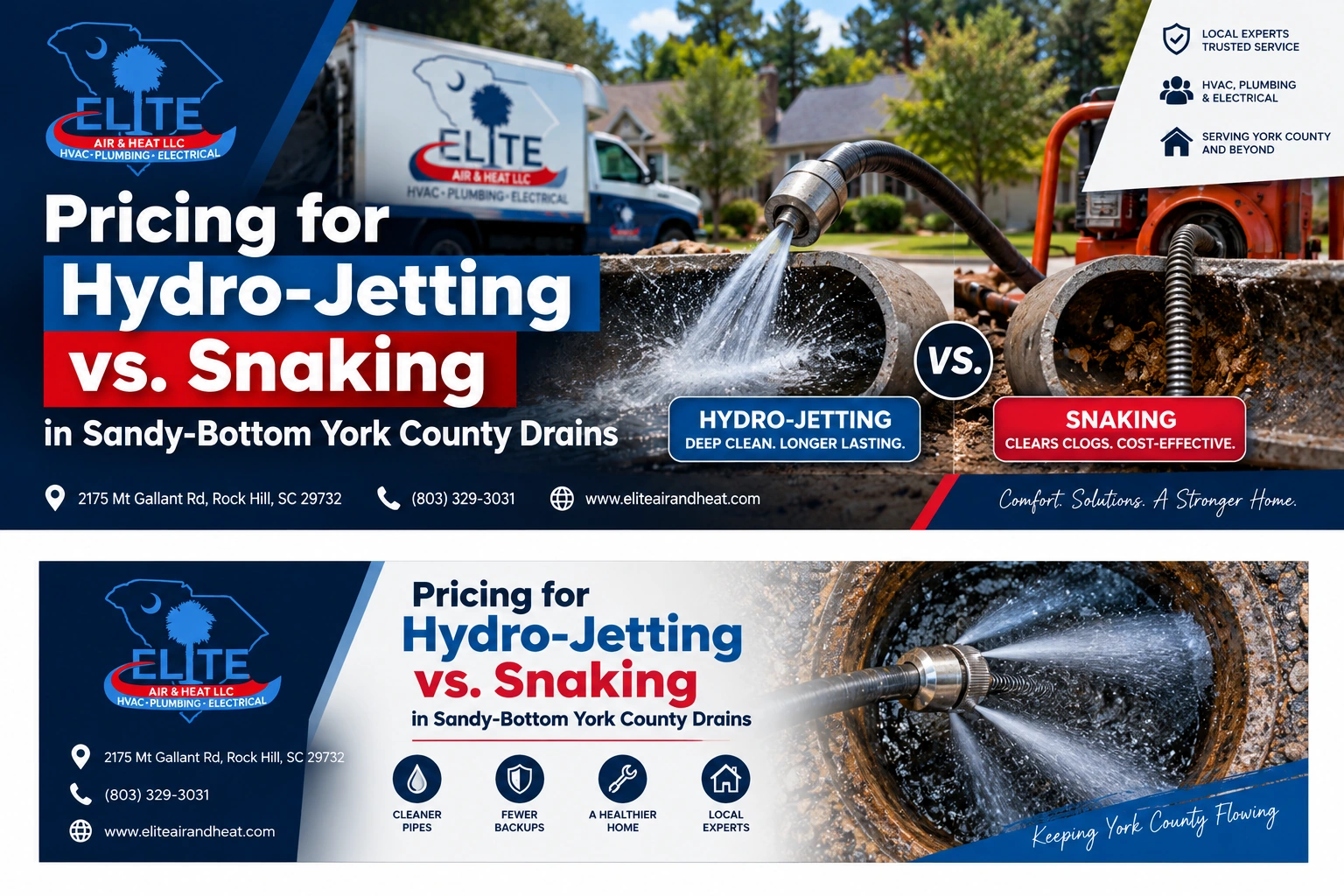 Pricing for Hydro-Jetting vs. Snaking in Sandy-Bottom York County Drains