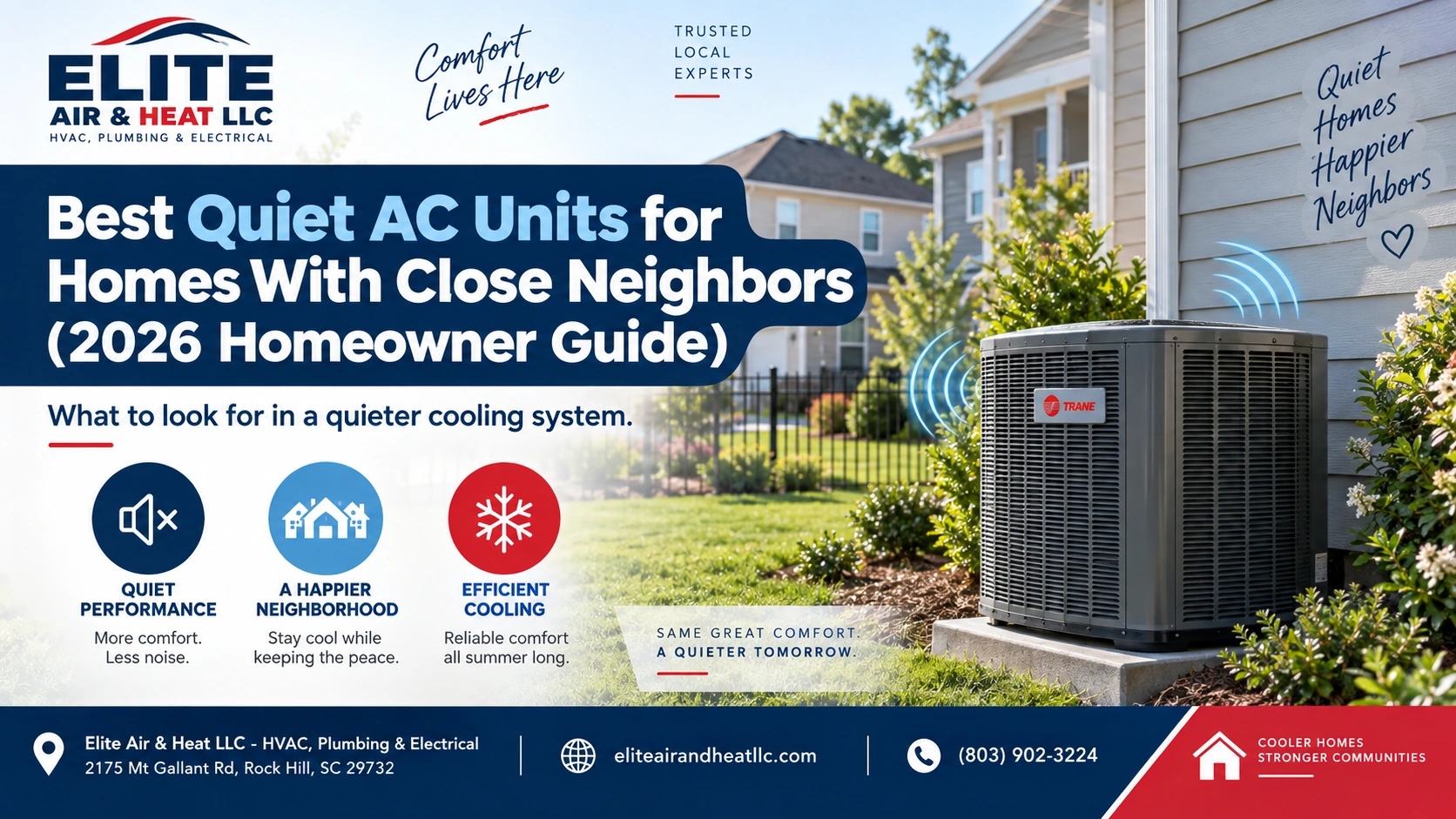 Best Quiet AC Units for Homes With Close Neighbors (2026 Homeowner Guide)