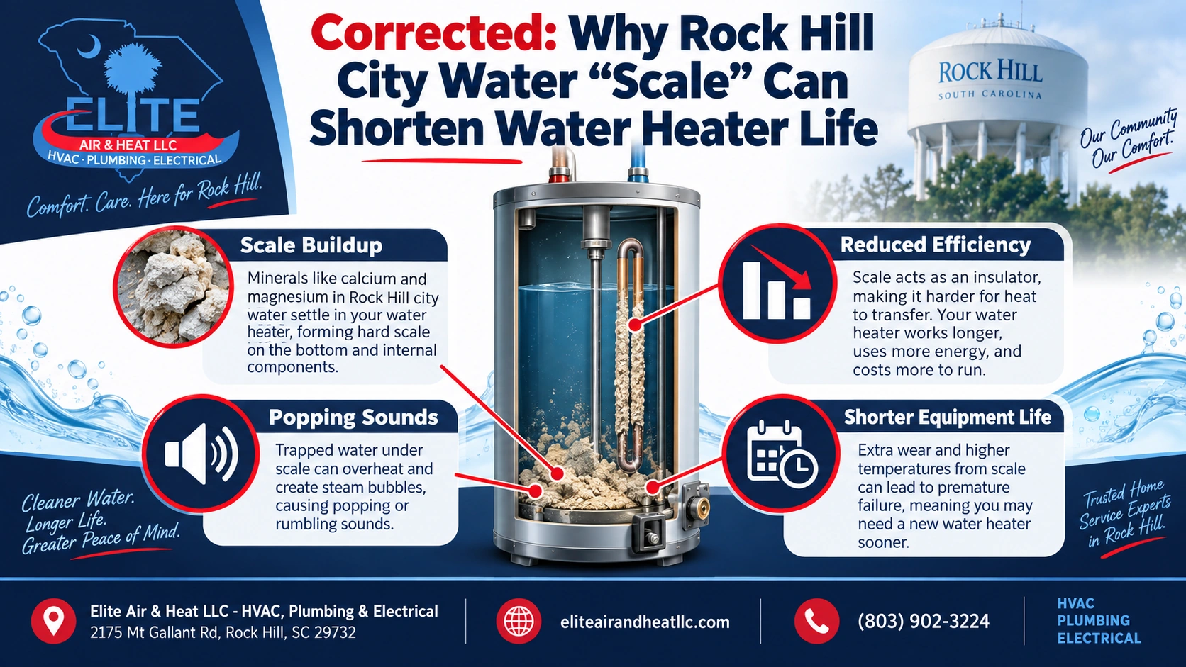 Corrected: Why Rock Hill City Water “Scale” Can Shorten Water Heater Life