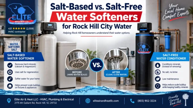 Salt-Based vs. Salt-Free Water Softeners for Rock Hill City Water